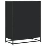 ZNTS Shoe Cabinet Black 75x38x97.5 cm Engineered Wood and Metal 3300875