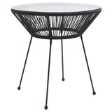 Dining Set Black and Transparent 3060279