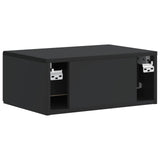 Wall-Mounted Bedside Cabinet 2 pcs Black 49 x 34.5 x 20 cm 899128