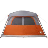 Family Tent Cabin 6-Person Orange Waterproof 94547