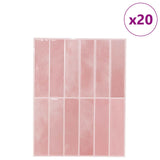 Rectangular Tile 20 pcs Pink 29 x 23 x 0.08 cm 42046163