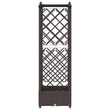Raised Bed with Trellis and Roof Brown 124 x 40 x 126 cm PP 42032509