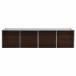 Garden Raised Bed Brown 320x80x77 cm Galvanised Steel 45715