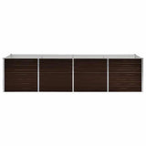Garden Raised Bed Brown 320x80x77 cm Galvanised Steel 45715
