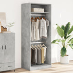 Wardrobe Concrete Grey 80x50x200 cm Engineered Wood 3307795