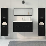 Bathroom Furniture Set 4 pcs Black Oak 41 x 38.5 x 46 cm 3334325