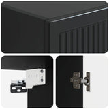 Wall-Mounted Cabinet Black 33 x 34.5 x 90 cm Engineered Wood 897906