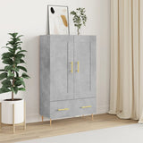 Highboard Concrete Grey 69.5x31x115 cm Engineered Wood 830312