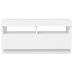 ZNTS TV Cabinet with LED Lights White 80x35x40 cm 804445