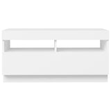 ZNTS TV Cabinet with LED Lights White 80x35x40 cm 804445