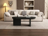 Modern coffee table, Oval Center Table, spray-painted end table, simple sofa table, side table, MDF, N605P387937S