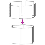 ZNTS Garden Planter White Hexagon 138x120x45 cm Steel 851137