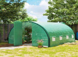4 x 3 Polytunnel Greenhouse, with Windows and Doors - Green T3398P323825