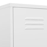Locker Cabinet White 35x46x180 cm Steel 336260