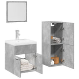 3 Piece Bathroom Furniture Set Concrete Grey Engineered Wood 3324870