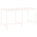9 Piece Garden Bar Set White Solid Wood Pine 3157788