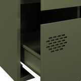 Highboard Olive Green 68x39x101.5 cm Steel 851224