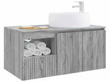 Bathroom Furniture Set 2 pcs Grey Sonoma Engineered Wood 3404100