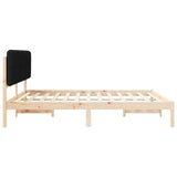 Bed Frame with Upholstered Headboard Black 180 x 200 cm 877961