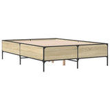 Bed Frame without Mattress Sonoma Oak 135x190 cm Double 3279813