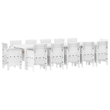 Garden Dining Set 13 pcs White and Light grey 3378623