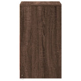 Bedside Cabinet with LED Lights Brown Oak Engineered Wood 852010