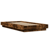Bed Frame without Mattress Smoked Oak 75x190 cm Small Single 3281249