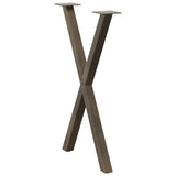 Dining Table Legs X-Shaped 2 pcs Natural Steel 57x cm Steel 4012915