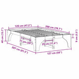 Bed Frame Brown 120 x 200 cm Solid Pine Wood 872991