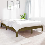 820544 Bed Frame without Mattress Honey Brown 140x200 cm Solid Wood