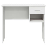 Desk with Drawer White 90 x 49 x 75 cm Engineered Wood 869266