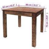 ZNTS Dining Table Mixed Recycled Wood 82x80x76 cm 244495