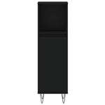 ZNTS 3 Piece Bathroom Furniture Set Black Engineered Wood 3190300