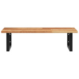 Basin Shelf Wall Mounted Steel and Solid Wood Acacia 3302829