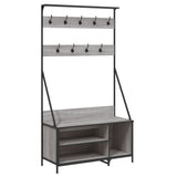 Clothes Rack with Shoe Storage Grey Sonoma 100x41x184 cm 837870
