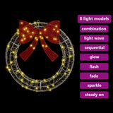 Wreath with 60 LEDs Warm white 76 x 76 x8.5 cm Acrylic 42019121