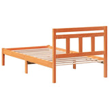 Bed Frame Brown 90 x 190 cm Solid Pine Wood 872355