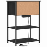 Bedside Cabinet Black Oak 55 x 31 x 76 cm Engineered Wood 859500