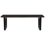 Basin Shelf Wall Mounted Steel and Solid Wood Oak 3302659