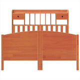Bookcase Bed without Mattress Wax Brown 140x200cm Solid Wood Pine 3323145
