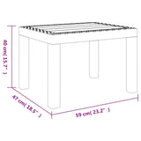 Garden Table Anthracite 59x47x40 cm PP 364727