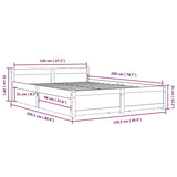 Bed Frame without Mattress with Drawers White 120x200 cm 3103555
