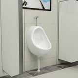 Wall Hung Urinal with Flush Valve Ceramic White 143990