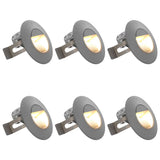 Outdoor LED Wall Lights 6 pcs 2 W Silver Round 45655
