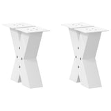 Coffee Table Legs X-Shaped 2 pcs White 40x cm Steel 4012933