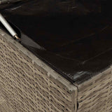 Outdoor Cushion Box Grey 100x55x55.5 cm Poly Rattan 4104143