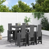 7 Piece Garden Bar Set Grey Solid Wood Pine 3157783