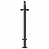 Garden Gate with Lock Black 110 x 105 cm Powder-Coated Steel 42015899