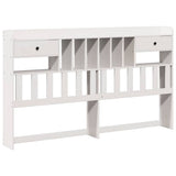 Headboard with Storage White 180 cm Solid Wood Pine 855503