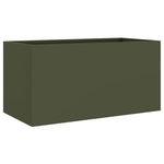 ZNTS Planter Olive Green 62x30x29 cm Steel 841592